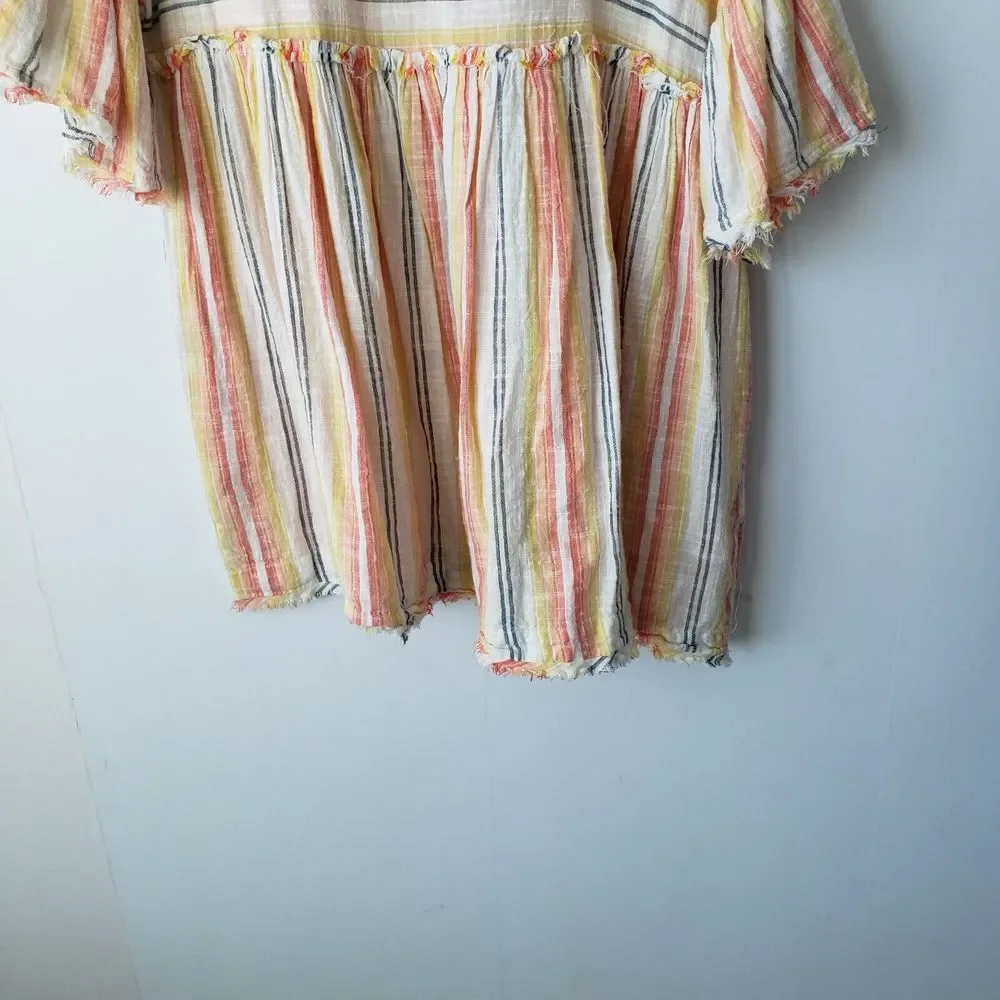 Free People Summer Nights Striped Dress in Yellow Mini size S - Picture 4 of 8